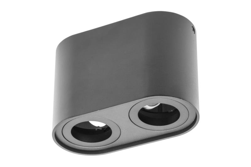 Plafondlamp SENSO DUO, GU10, 83x165x110 mm, IP20, max. 50 W, zwart