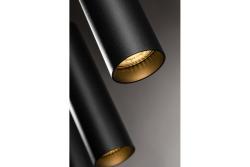 Suspended luminaire TRESOS II, 3xGU10, aluminum, IP20, max. 3x20W, black