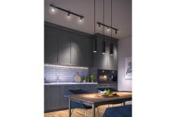 Suspended luminaire TRESOS II, 3xGU10, aluminum, IP20, max. 3x20W, black