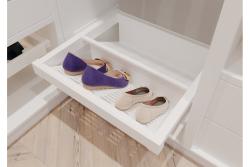 Tiroir métallique Elite pour chaussures, 800 mm, avec fermeture en douceur, blanc 1208966329
