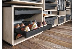 Metal drawer Elite for shoes 900 mm with soft closing, gray anthracite