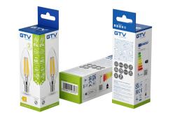 LED Bulb E14, C35, 5.8 W, 640 lm, 4000K, AC220-240V, 360°, FILAMENT