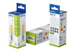 LED Bulb E14, C35, 5.8 W, 640 lm, 4000K, AC220-240V, 360°, FILAMENT