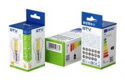 LED Bulb E27, G45, 5.8 W, 640 lm, 2700K, AC220-240V, 360°, FILAMENT