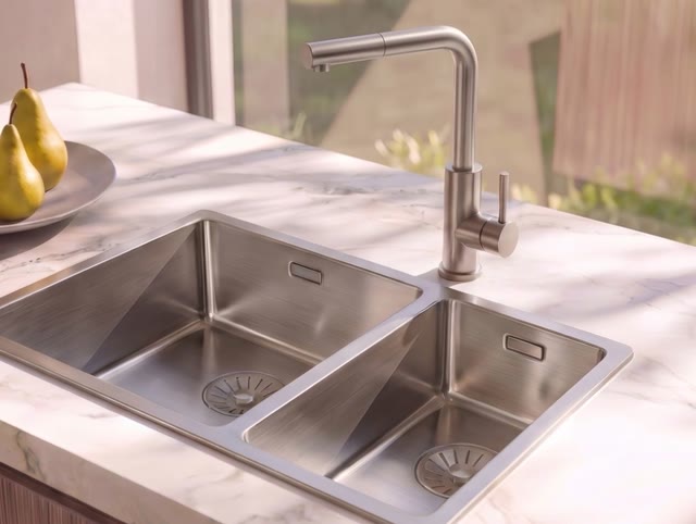 Pure.Sink Elite Steel Spark-S keukenkraan RVS met uittrekbare uitloop PS8041-02