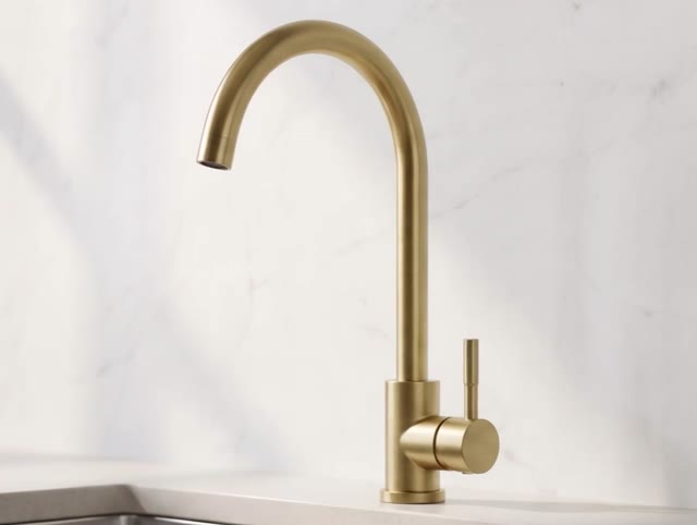 Pure.Sink Elite Steel Stream keukenkraan PVD geborsteld goud  PS8044-60