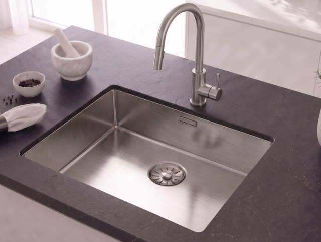Pure.Sink Elite Steel Stream-S keukenkraan RVS met uittrekbare uitloop PS8045-02