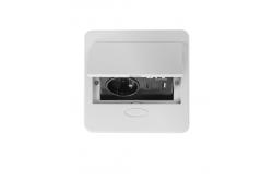 AVARO Recessed Furniture Socket, 1x French Socket, USB A+C, Cable 1.5m, White