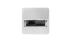 Furniture socket AVARO, 1xSHUKO, USB A+C, cable 1.5 m, white