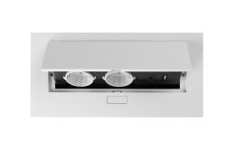 Furniture socket, 2xSHUKO, USB A+C, without cable, white