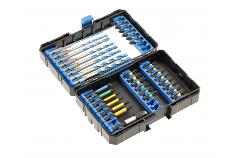 Set van 35 stuks slagbits met boorbits voor verschillende materialen