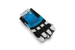 STOR mechanical leather gloves (goatskin) black/blue 10