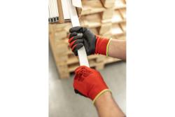 RODER latex-coated protective gloves red/black (12 pairs/pack) 11