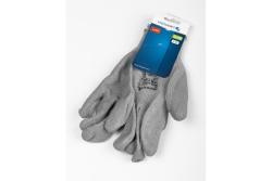 DILL latex-coated protective gloves grey/blue (12 pairs/pack) 11