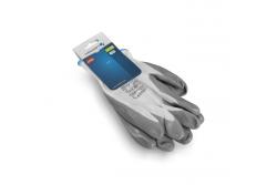 GLAN nitrile-coated protective gloves white/light gray 10