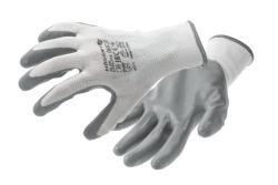 GLAN nitrile-coated protective gloves white/light gray 11