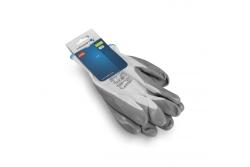 GLAN nitrile-coated protective gloves white/light gray 9