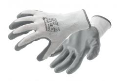 GLAN nitrile-coated protective gloves white/light gray (12 pairs/pack) 11