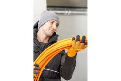 LYCK insulated latex coated gloves orange 9