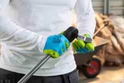 ULLER latex coated gloves blue/green 9