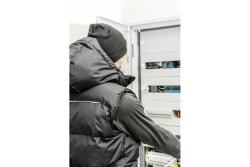 BORGER Insulated vest with hood black 2XL (56)