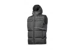 BORGER Insulated vest with hood black 2XL (56)