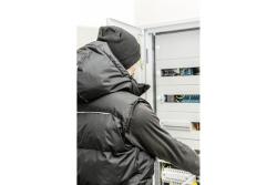 BORGER Insulated vest with hood black L (52)