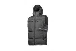 BORGER Insulated vest with hood black L (52)