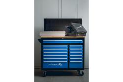 Workshop cabinet with wall panel