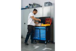 Workshop cabinet with wall panel