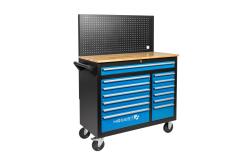 Workshop cabinet with wall panel