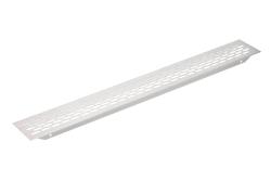 W60 grille, rounded, 60 x 484, brushed steel
