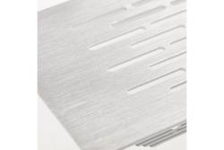 W80 grille, rounded, 80 x 480, brushed steel