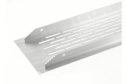 W80 grille, rounded, 80 x 480, brushed steel