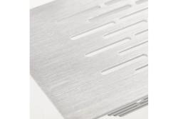 W80 grille, rounded, 80 x 480, brushed steel