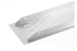 W80 grille, rounded, 80 x 480, brushed steel