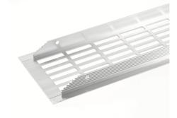 W80 grille, rectangular, 80 x 480, brushed steel