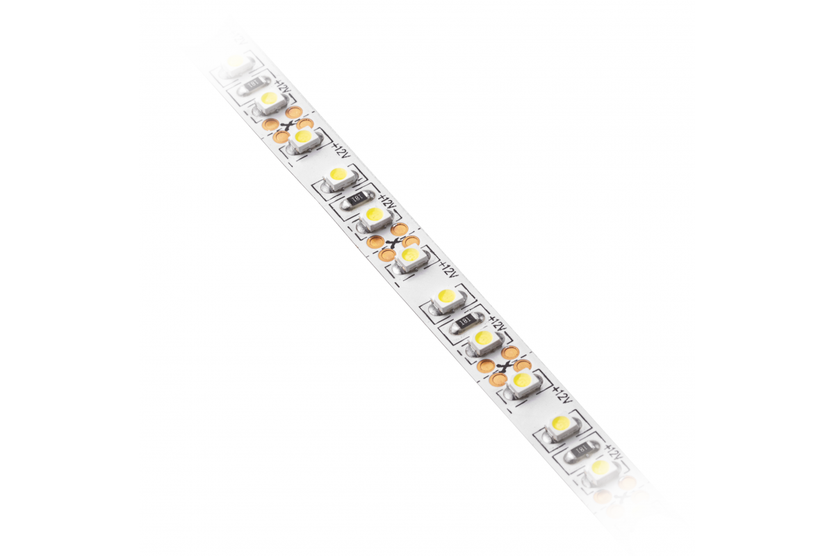 Flash Tape 3528, 600 LED neutral white, 9,6W/m without gel 8mm, 12V, 2m, mini amp