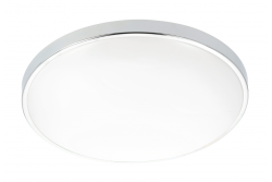 Plafonnier ATOL, LED, 32 W, 2 560 lm, 4 000 K, 220-240 V CA, IP54, Ø 400 mm, chrome