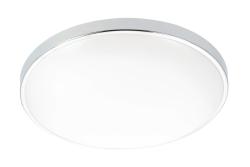 LED luminaire ATOLL, 32 W, 2560 lm, 4000K, AC180-250V, IP54, Ø400 mm, chrome