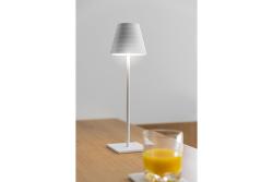 LED rechargeable table lamp FIZZI, 2.5 W, 200 lm, 5 V, 4000 K, 4000 mAh, dimmable, white