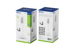 LED rechargeable table lamp FIZZI, 2.5 W, 200 lm, 5 V, 4000 K, 4000 mAh, dimmable, white