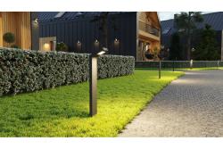 LED garden luminaire LONDON, 10 W, 720 lm, IP54, 4000K, post 580 mm, black