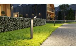 LED garden luminaire LONDON, 10 W, 720 lm, IP54, 4000K, post 580 mm, black