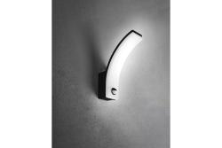 LED facade luminaire NICE with motion sensor, 20 W, 1900 lm, 4000K, IP65, corridor function, black