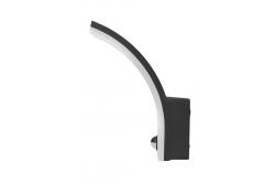 LED facade luminaire NICE with motion sensor, 20 W, 1900 lm, 4000K, IP65, corridor function, black