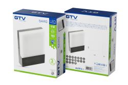 LED facade luminaire SARO, 9 W, 900 lm, IP54, 4000K, black