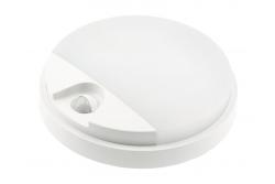 LED luminaire TULON with motion sensor, 15 W, 1350 lm, 4000K, AC220-240V, IP54, round, white