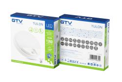 LED luminaire TULON with motion sensor, 15 W, 1350 lm, 4000K, AC220-240V, IP54, round, white