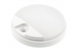 Luminaire TULON avec détecteur de mouvement, LED, 15 W, 1 350 lm, 4 000 K, 220-240 V CA, IP54, rond, blanc